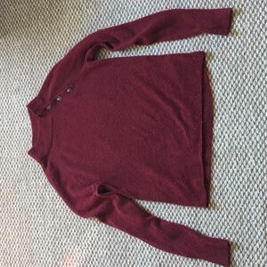 J Crew maroon mock turtleneck sweater